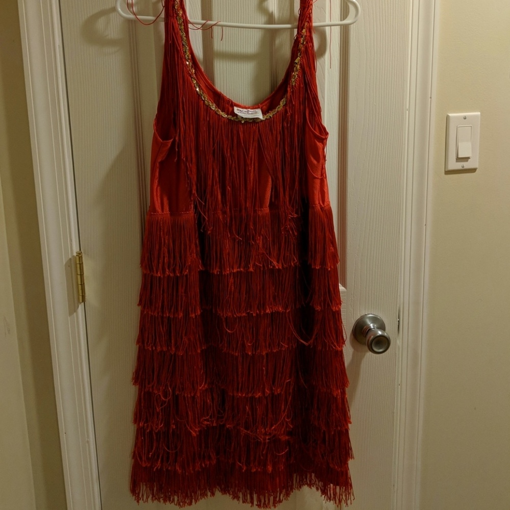 Red flapper dress